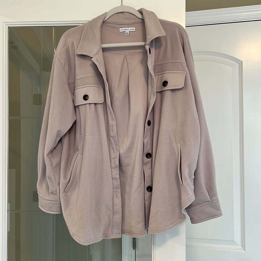 Tan Button Up Sweater / Cardigan